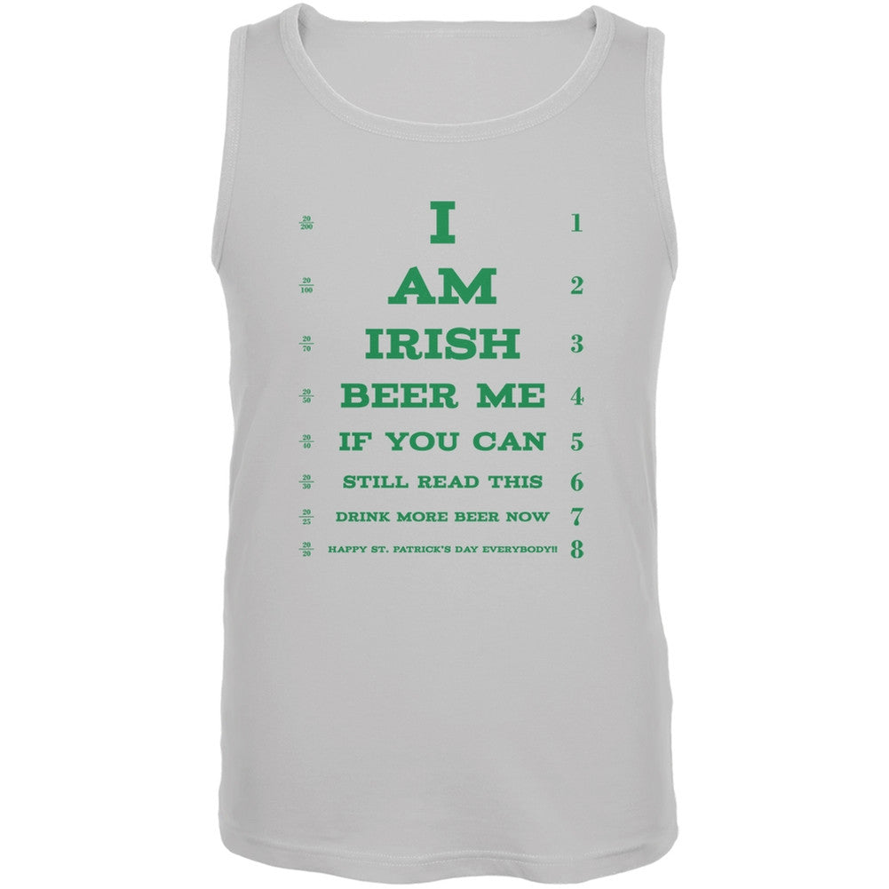 St. Patricks Day - I am Irish Eye Chart White Adult Tank Top Men's Tank Tops Old Glory 2XL White 