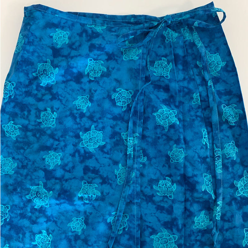 Calico Sea Turtles - Juniors Wrap Skirt women's skirts Old Glory   