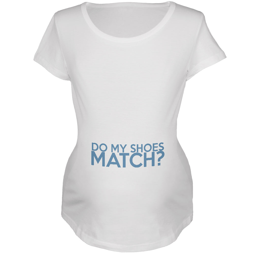 Do My Shoes Match White Womens Soft Maternity T-Shirt Maternity T-Shirts Old Glory 2XL White 