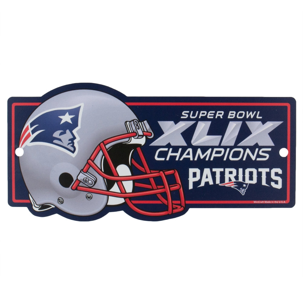 New England Patriots - Super Bowl 49 Champions 11x7 Sign Signs Old Glory OS Multicoloured 