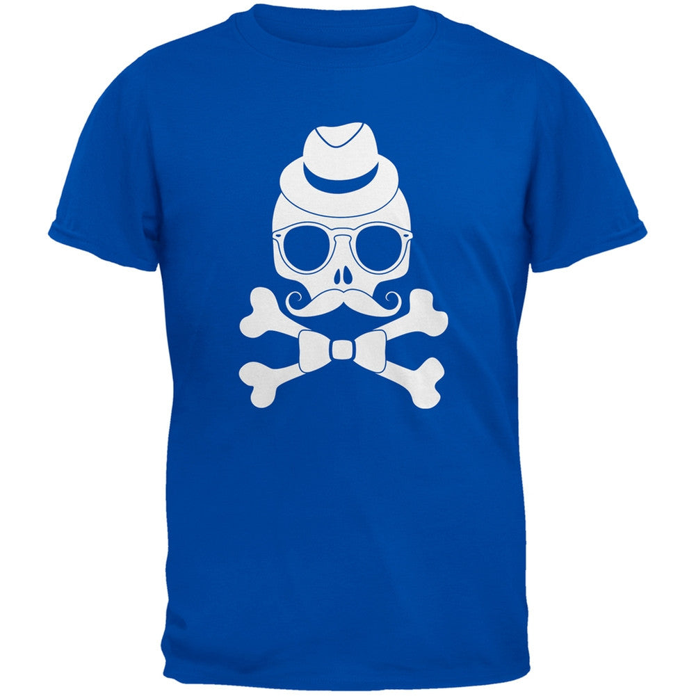 Hipster Skull And Crossbones Black Youth T-Shirt Youth T-Shirts Old Glory   