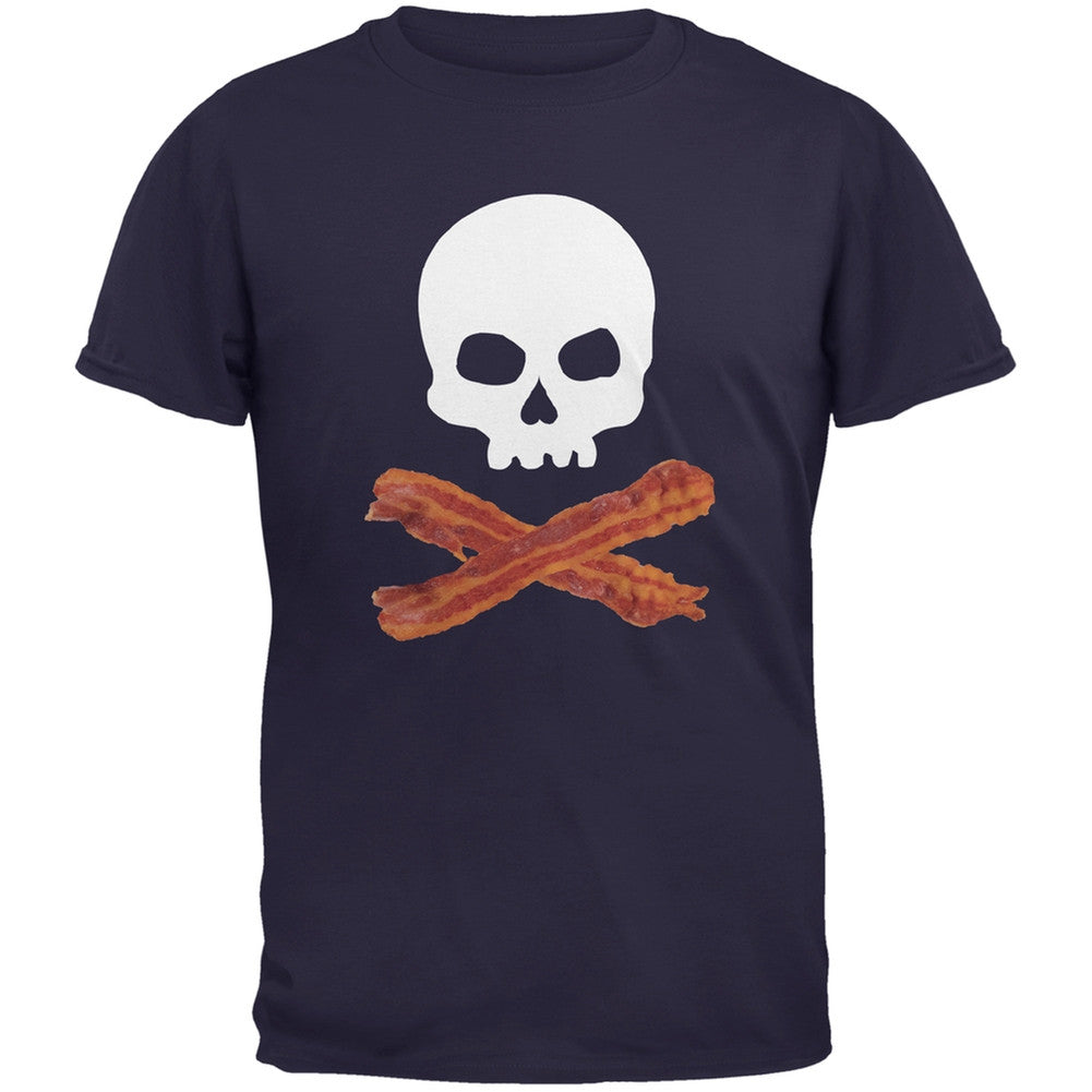 Bacon Skull And Crossbones Black Youth T-Shirt Youth T-Shirts Old Glory   