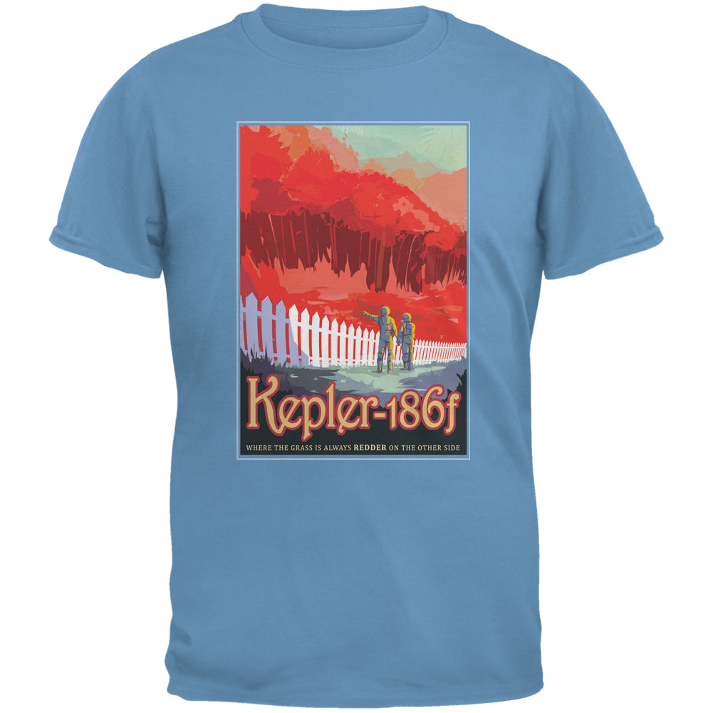 Exoplanet Kepler 186f Carolina Adult T-Shirt Men's T-Shirts Old Glory 2XL Light Blue 