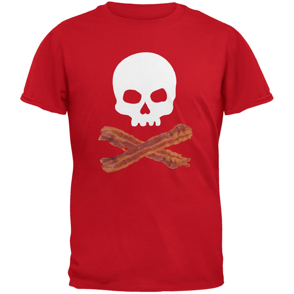 Bacon Skull And Crossbones Black Youth T-Shirt Youth T-Shirts Old Glory   