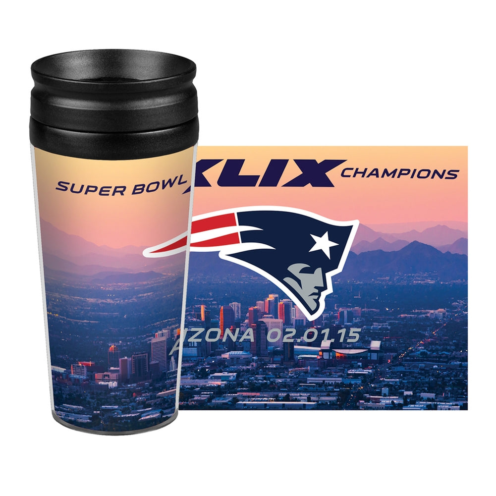 New England Patriots - Logo Super Bowl 49 Champs 14 Oz. Travel Mug Travel Mugs Old Glory OS Multicoloured 