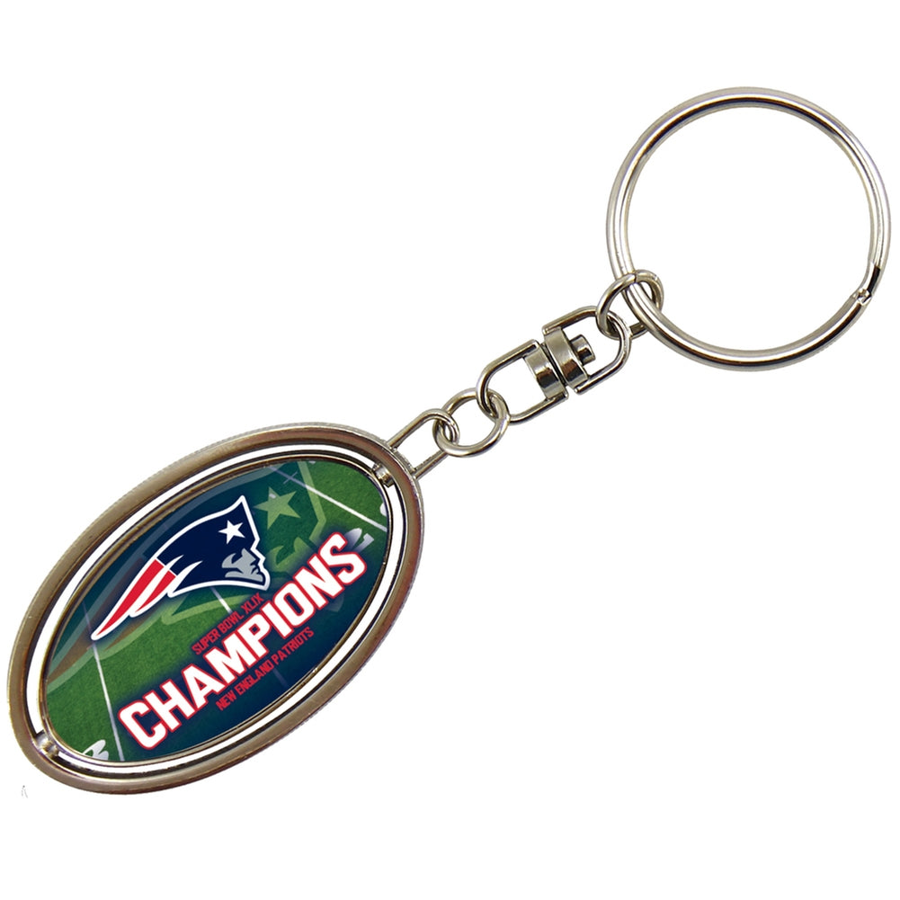 New England Patriots - Super Bowl 49 Champions Team Logo Metal Spinner Keychain Keychains Old Glory OS Multicoloured 