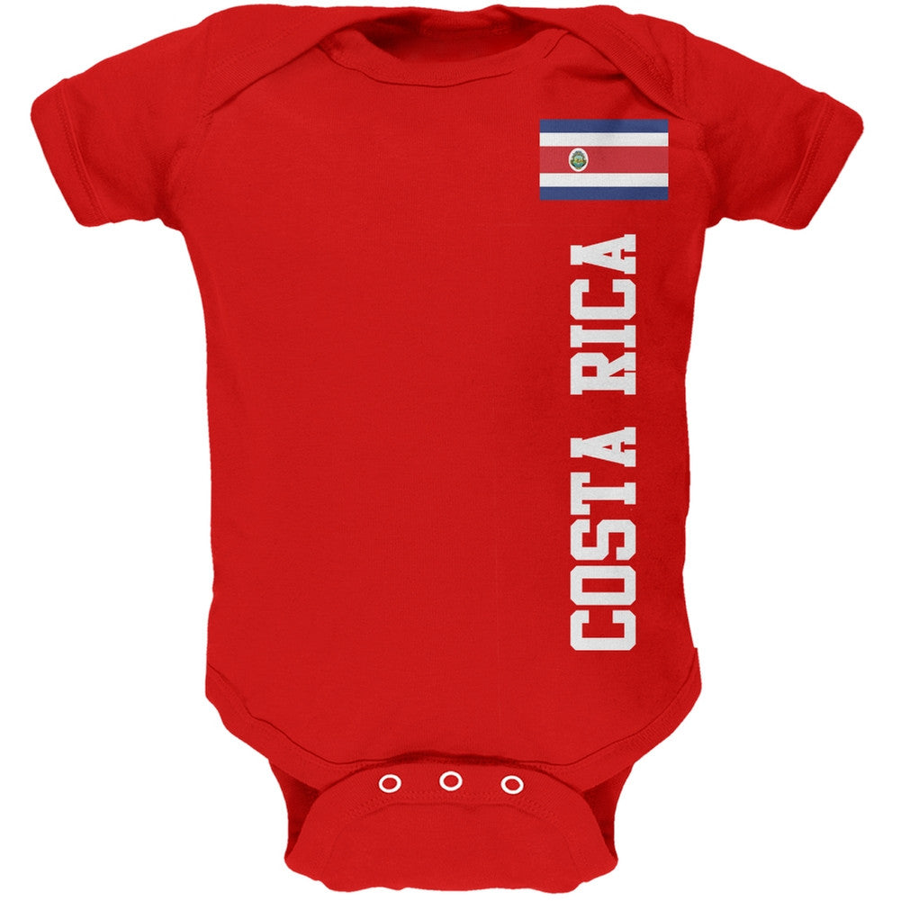 World Cup Costa Rica Red Soft Baby One Piece Baby One Piece Old Glory   