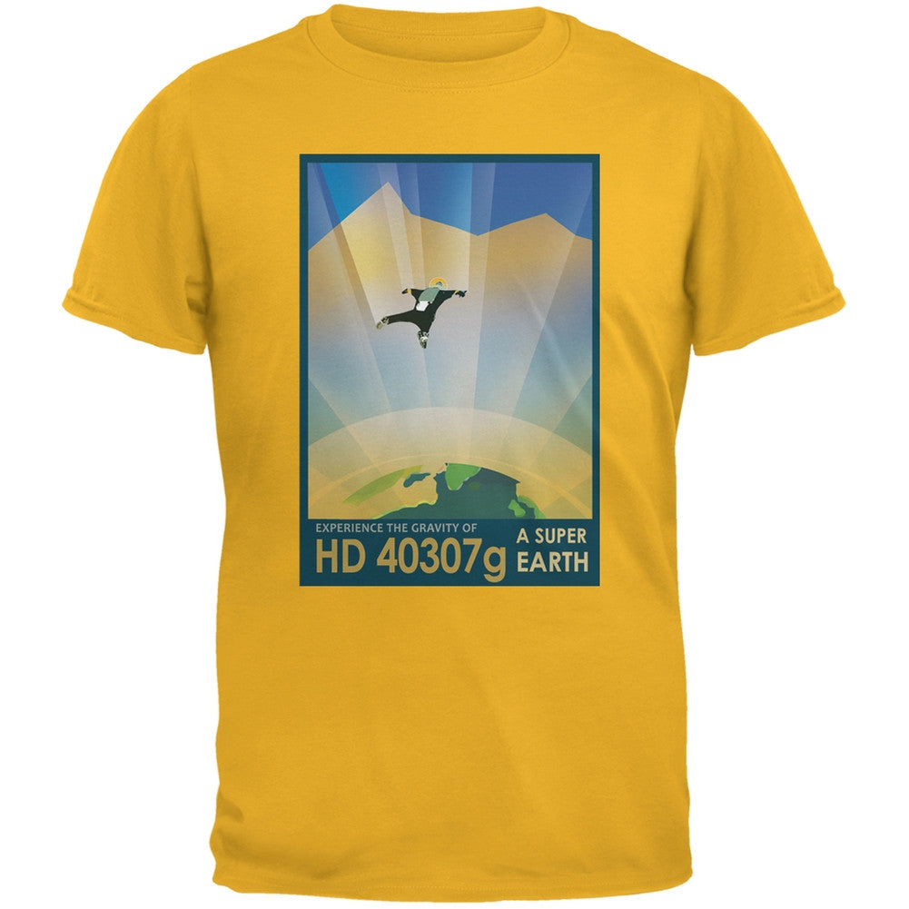 Exoplanet HD 40307g Gold Adult T-Shirt Men's T-Shirts Old Glory 2XL Yellow 