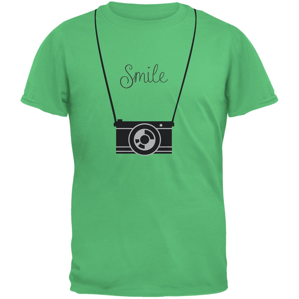 Smile Hanging Camera Green Youth T-Shirt Youth T-Shirts Old Glory   