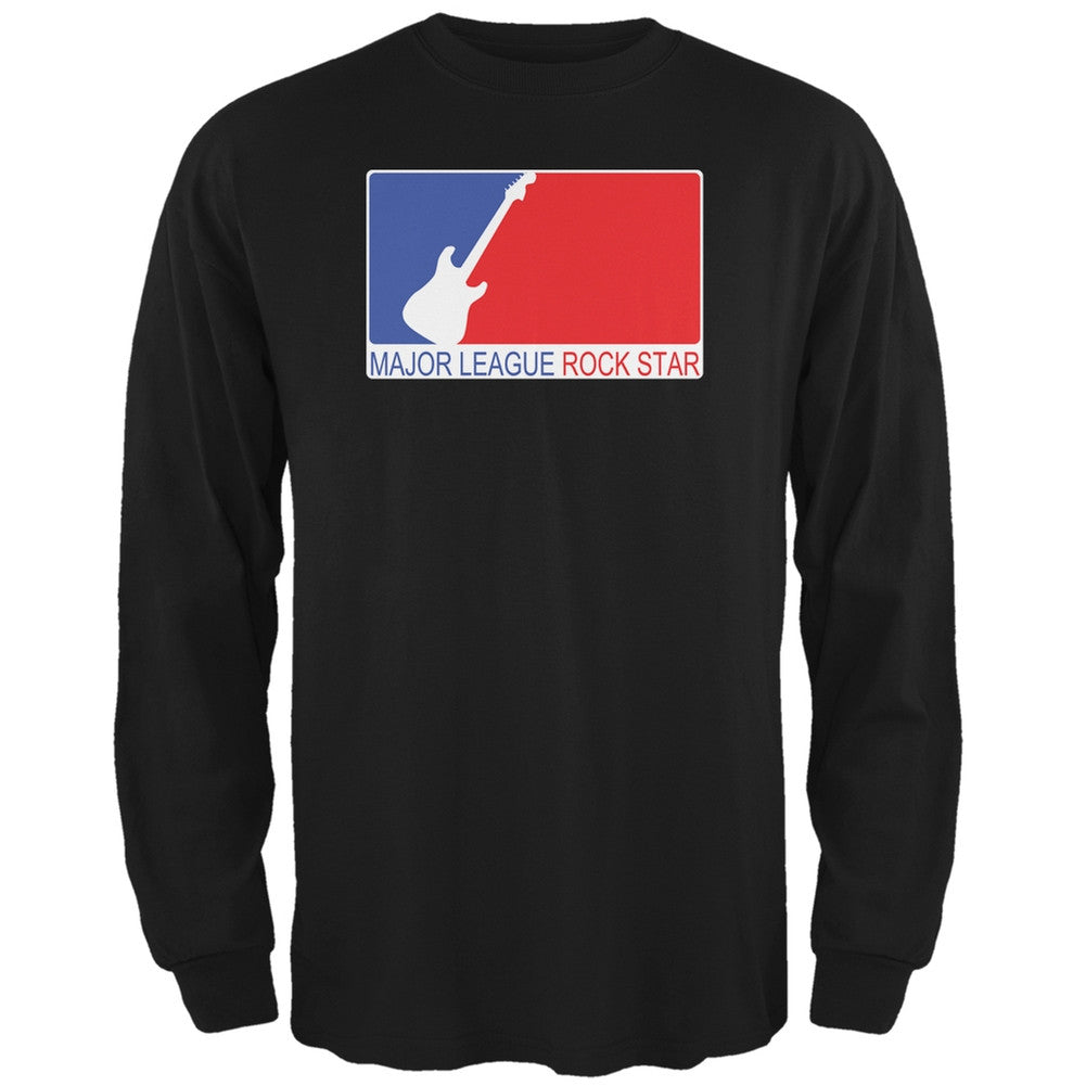 Major League Rock Star Black Adult Long Sleeve T-Shirt Men's Long Sleeves Old Glory   