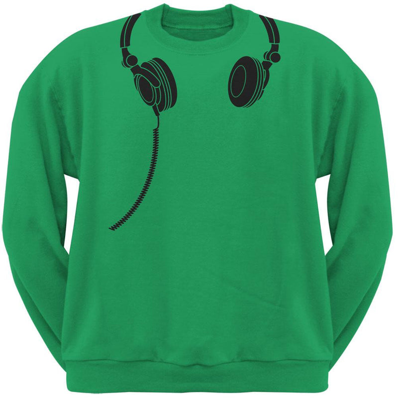 Headphones Blue Adult Sweatshirt Men's Sweatshirts Old Glory   