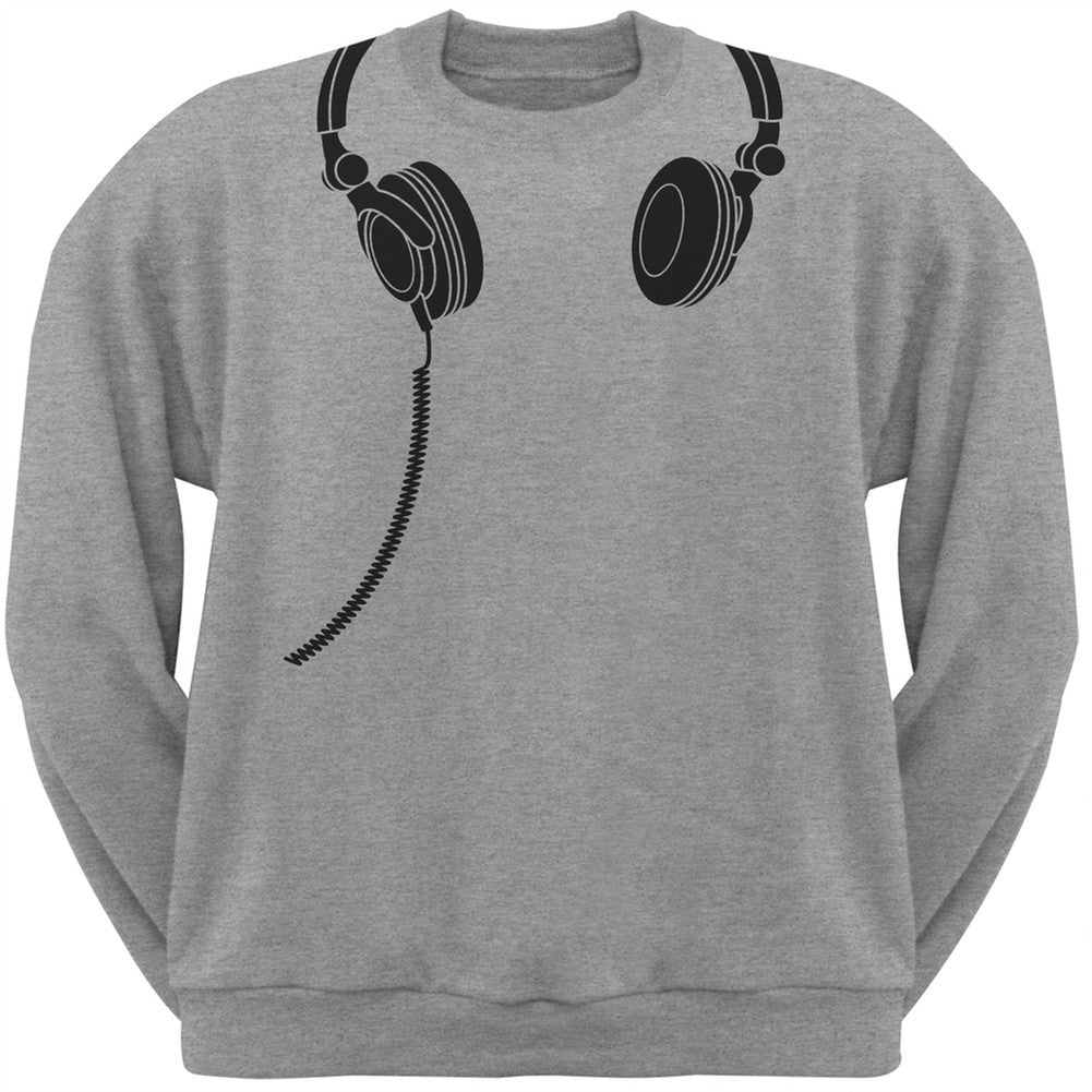 Headphones Blue Adult Sweatshirt Men's Sweatshirts Old Glory   