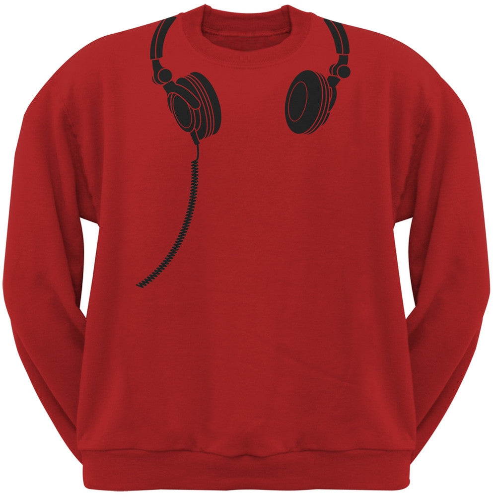 Headphones Blue Adult Sweatshirt Men's Sweatshirts Old Glory   