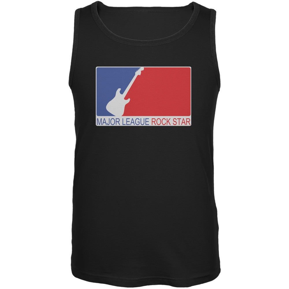 Major League Rock Star Black Adult Soft Tank Top Men's Tank Tops Old Glory 2XL Black 