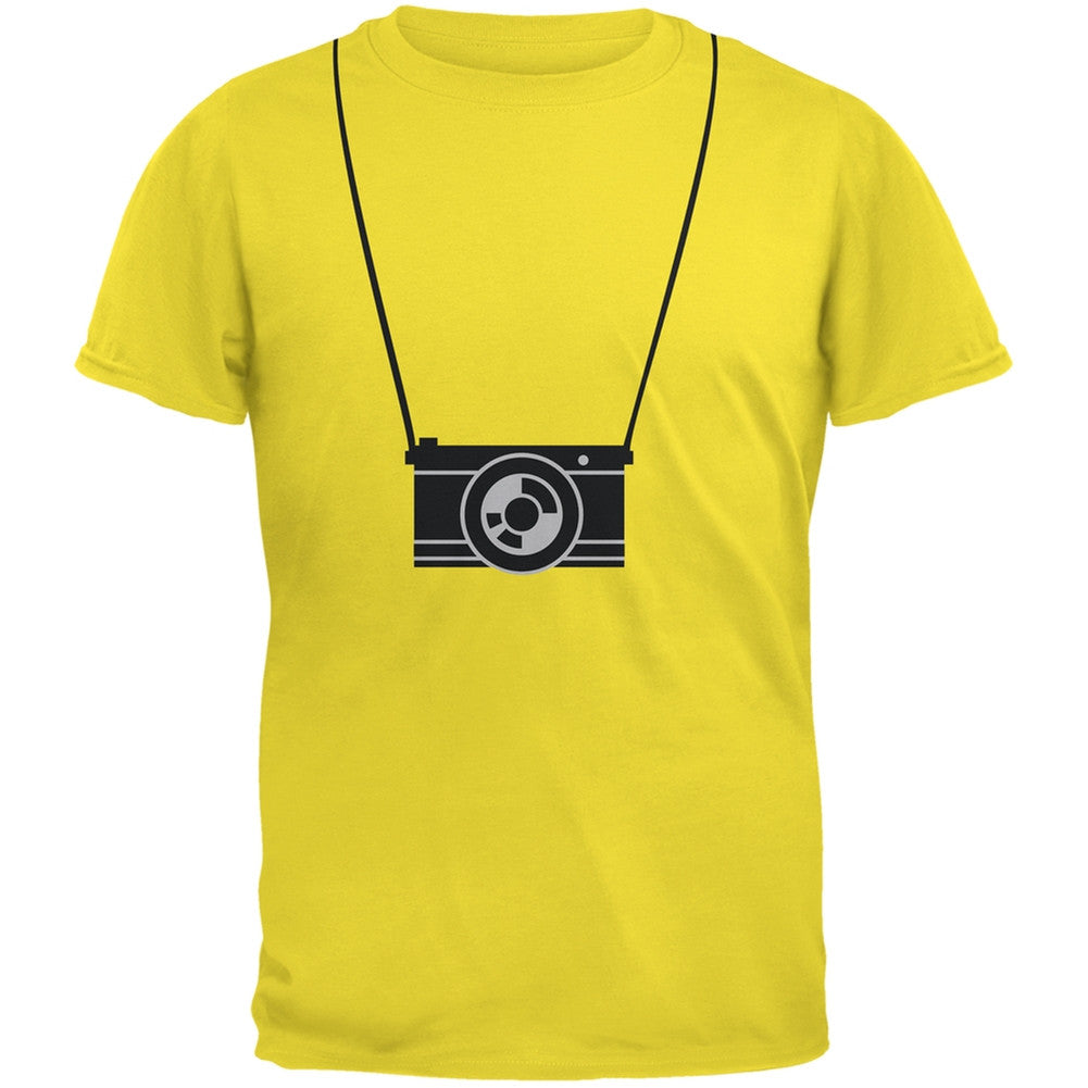 Hanging Camera Yellow Adult T-Shirt Men's T-Shirts Old Glory   