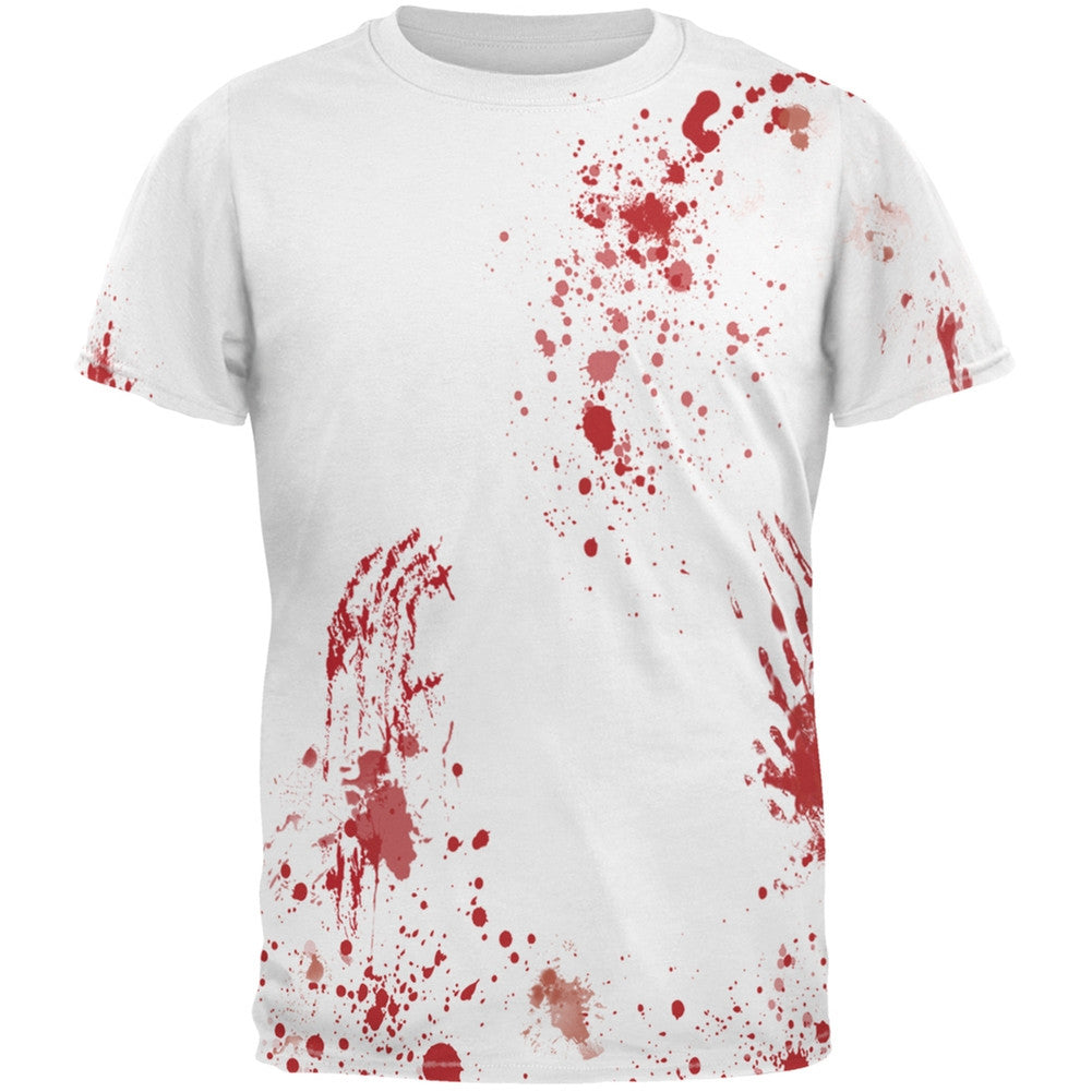 Halloween Blood Splatter All Over Costume Adult T-Shirt Men's T-Shirts Old Glory SM  