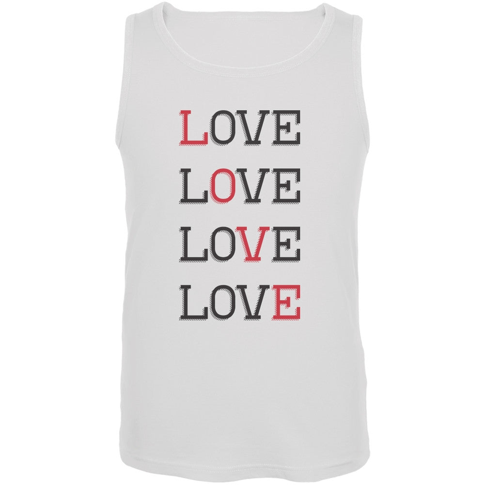 Valentines Day - All About Love White Adult Tank Top Men's Tank Tops Old Glory 2XL White 