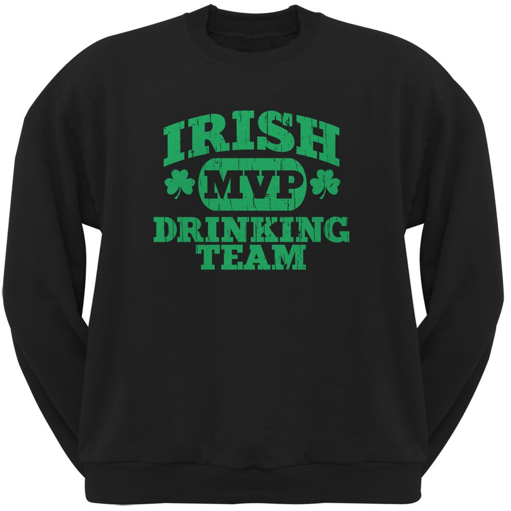 Irish Drinking Team Black Adult Sweatshirt Men's Sweatshirts Old Glory 2XL Black 