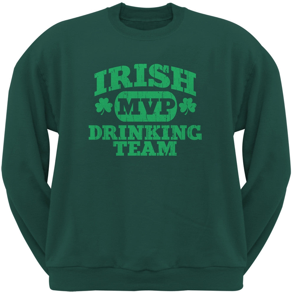 Irish Drinking Team Forest Green Adult Sweatshirt Men's Sweatshirts Old Glory 2XL Green 