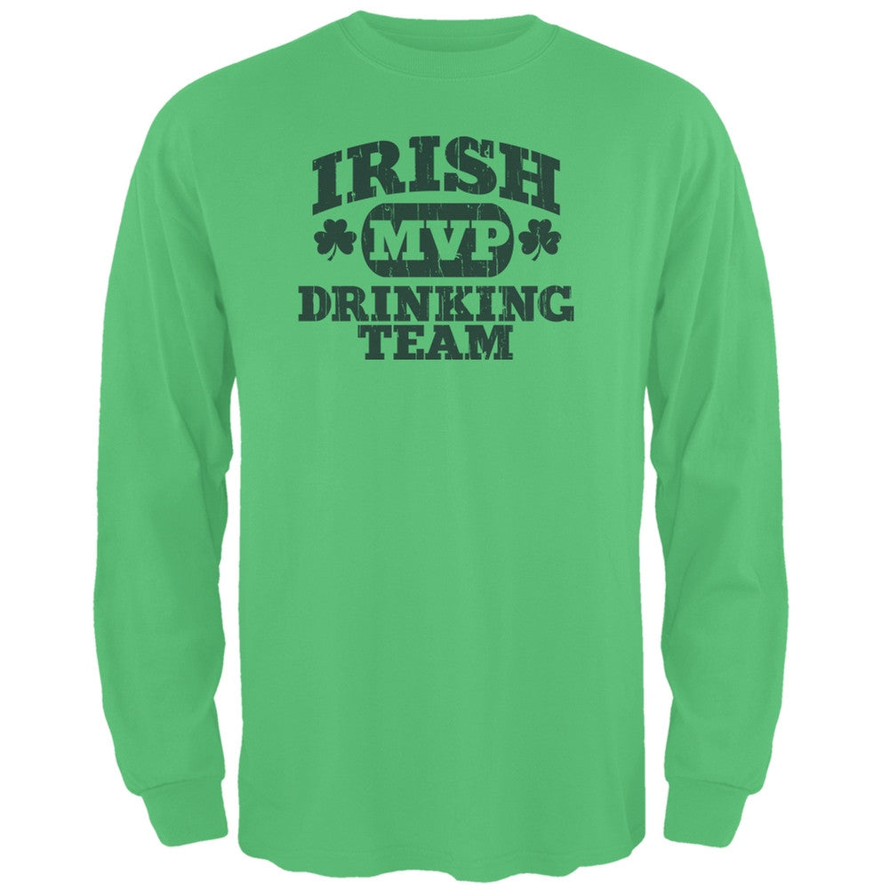 Irish Drinking Team Irish Green Adult Long Sleeve T-Shirt Men's Long Sleeves Old Glory 2XL Green 