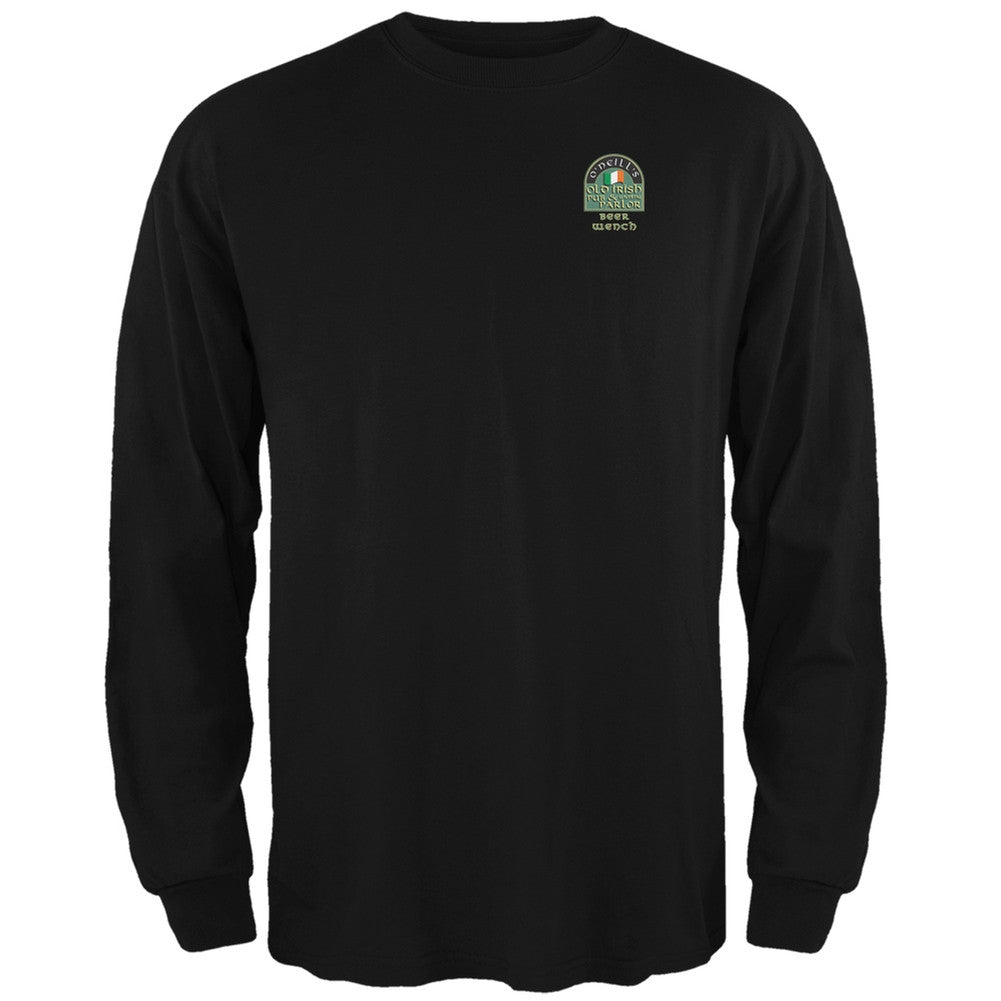St. Patricks Day - O'Neill's Irish Drinkers Beer Wench Black Long Sleeve T-Shirt Men's Long Sleeves Old Glory 2XL Black 