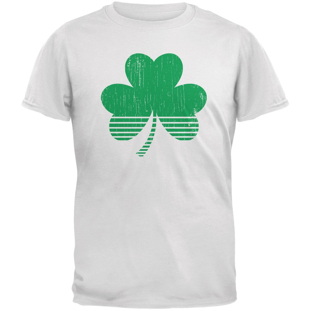 Sporty Shamrock White Adult T-Shirt Men's T-Shirts Old Glory 2XL White 