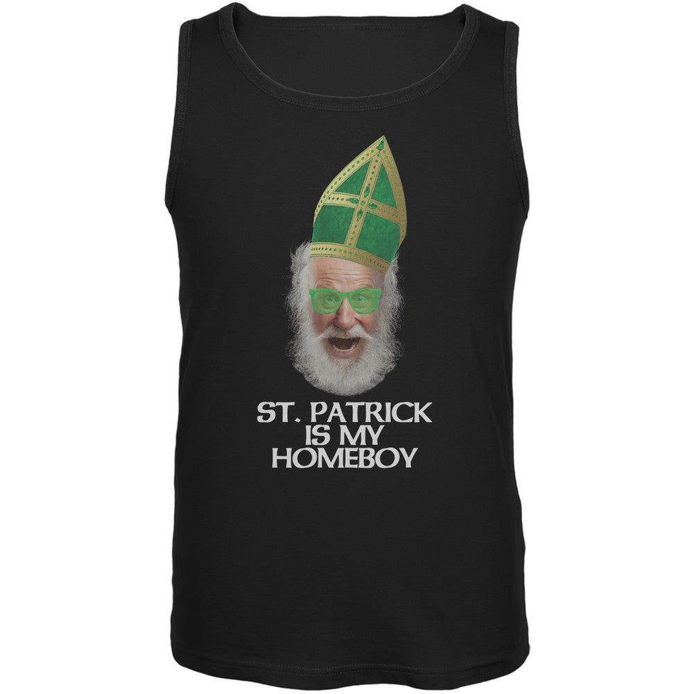 St. Patrick is My Homeboy Black Adult Tank Top Men's Tank Tops Old Glory 2XL Black 