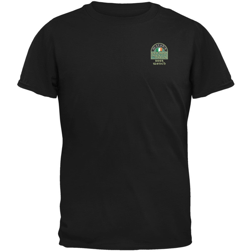 St. Patricks Day - Walsh's Irish Pub Drinkers Beer Wench Black T-Shirt Men's T-Shirts Old Glory 2XL Black 