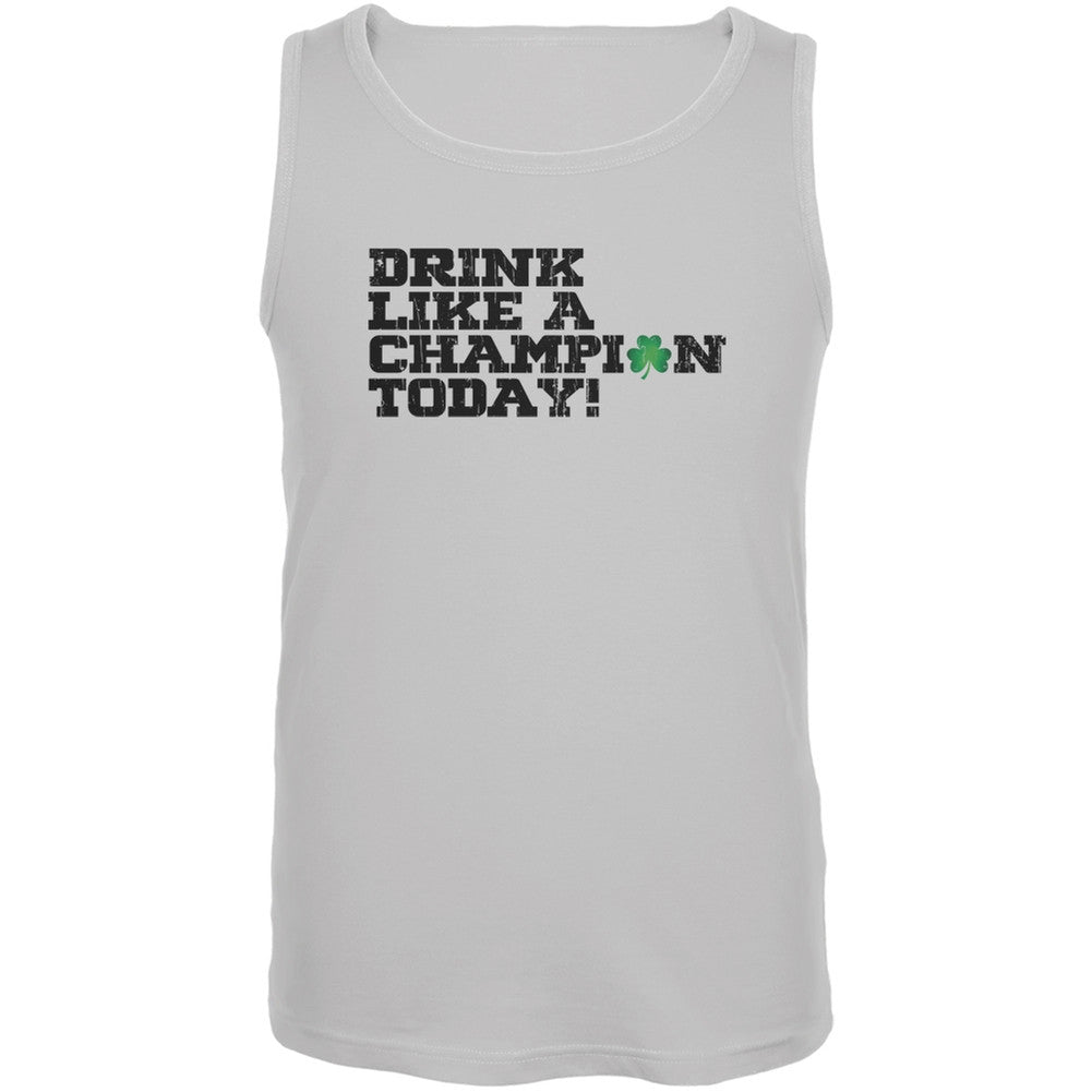 St. Patricks Day - Drink Like a Champion Today White Adult Tank Top Men's Tank Tops Old Glory 2XL White 