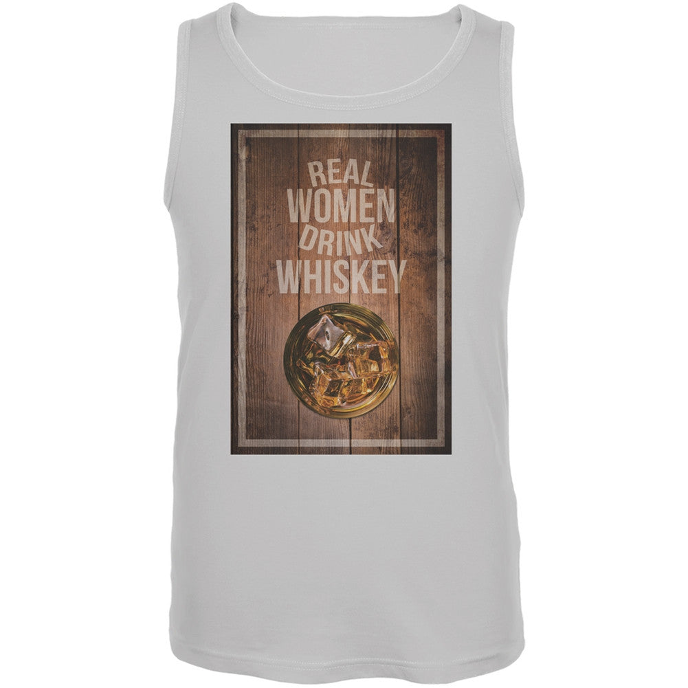 St. Patricks Day - Real Women Drink Whiskey White Adult Tank Top Men's Tank Tops Old Glory 2XL White 