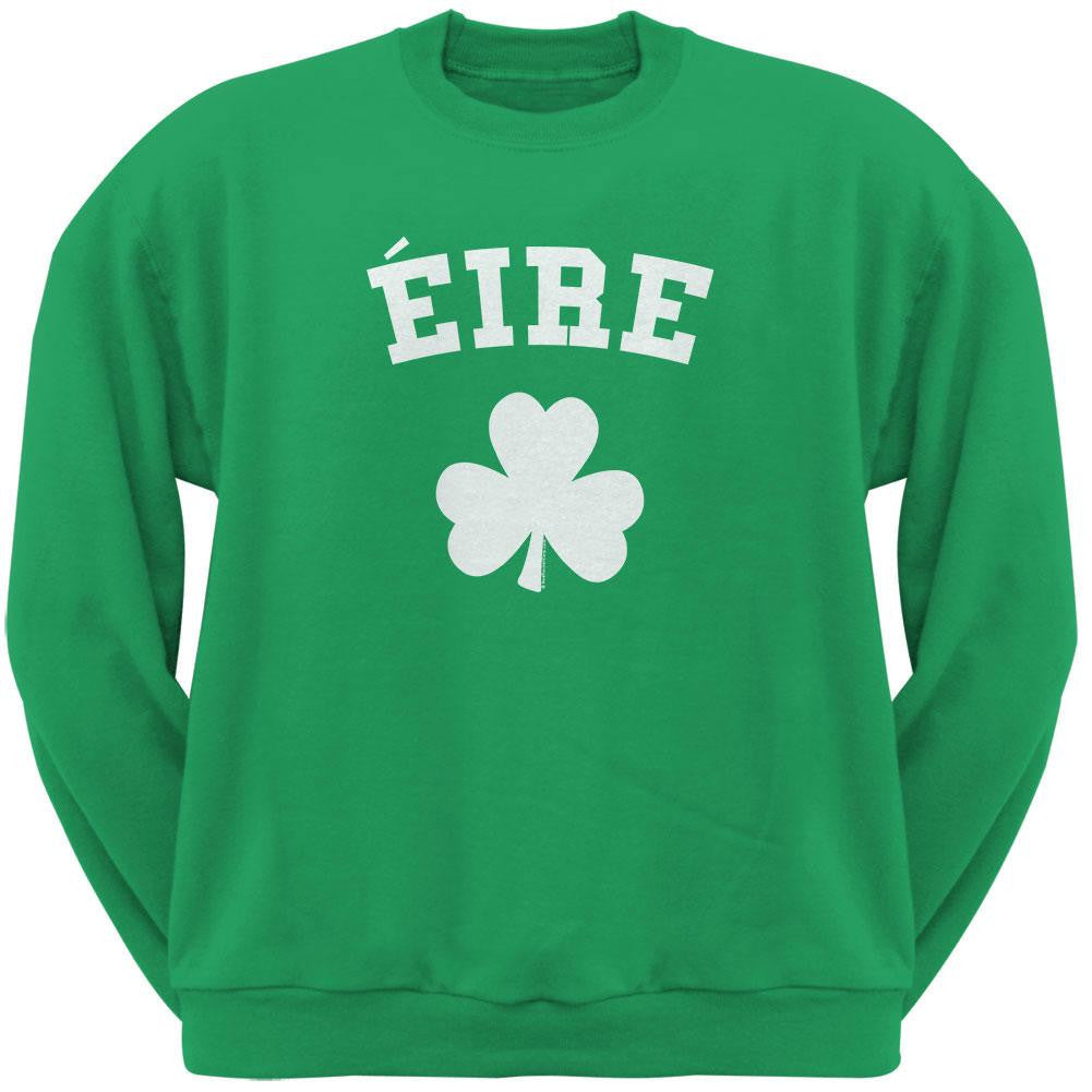 St. Patrick's Day - Eire Shamrock Green Adult Sweatshirt Men's Sweatshirts Old Glory 2XL Green 