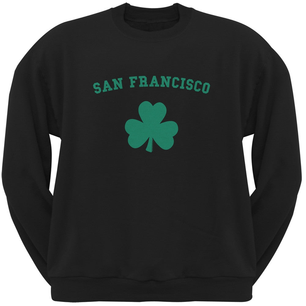 St. Patrick's Day - San Francisco Shamrock Black Adult Sweatshirt Men's Sweatshirts Old Glory 2XL Black 