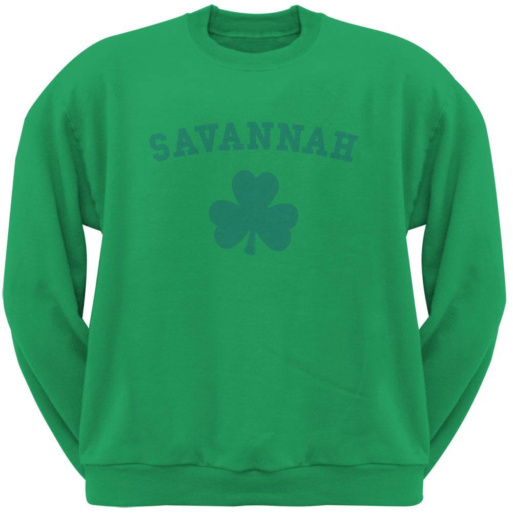 St. Patrick's Day - Savannah Shamrock Green Adult Sweatshirt Men's Sweatshirts Old Glory 2XL Green 