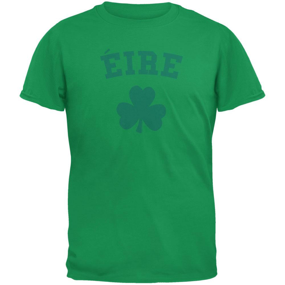 St. Patrick's Day - Eire Shamrock Green Adult T-Shirt Men's T-Shirts Old Glory 2XL Green 