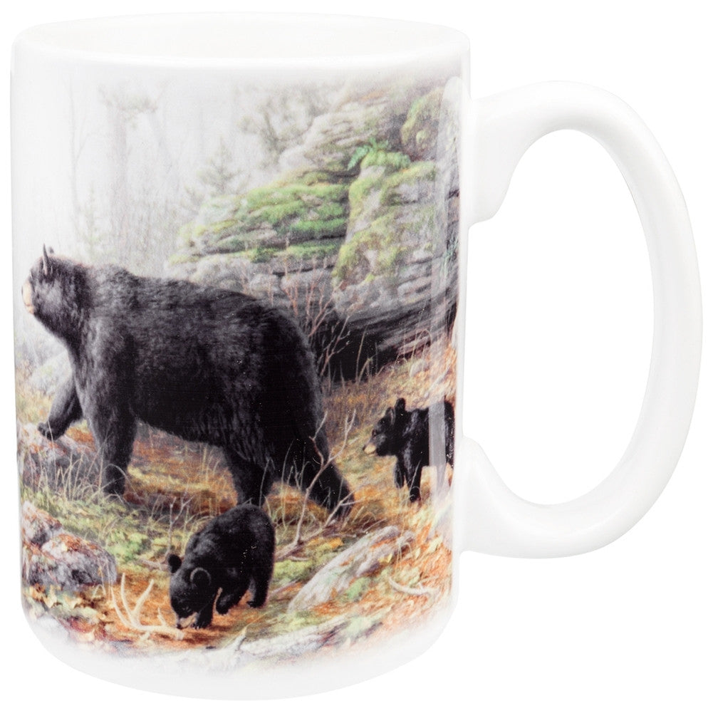 Bear and Cubs Walking the River Coffee Mug Coffee Mugs Animalworld   