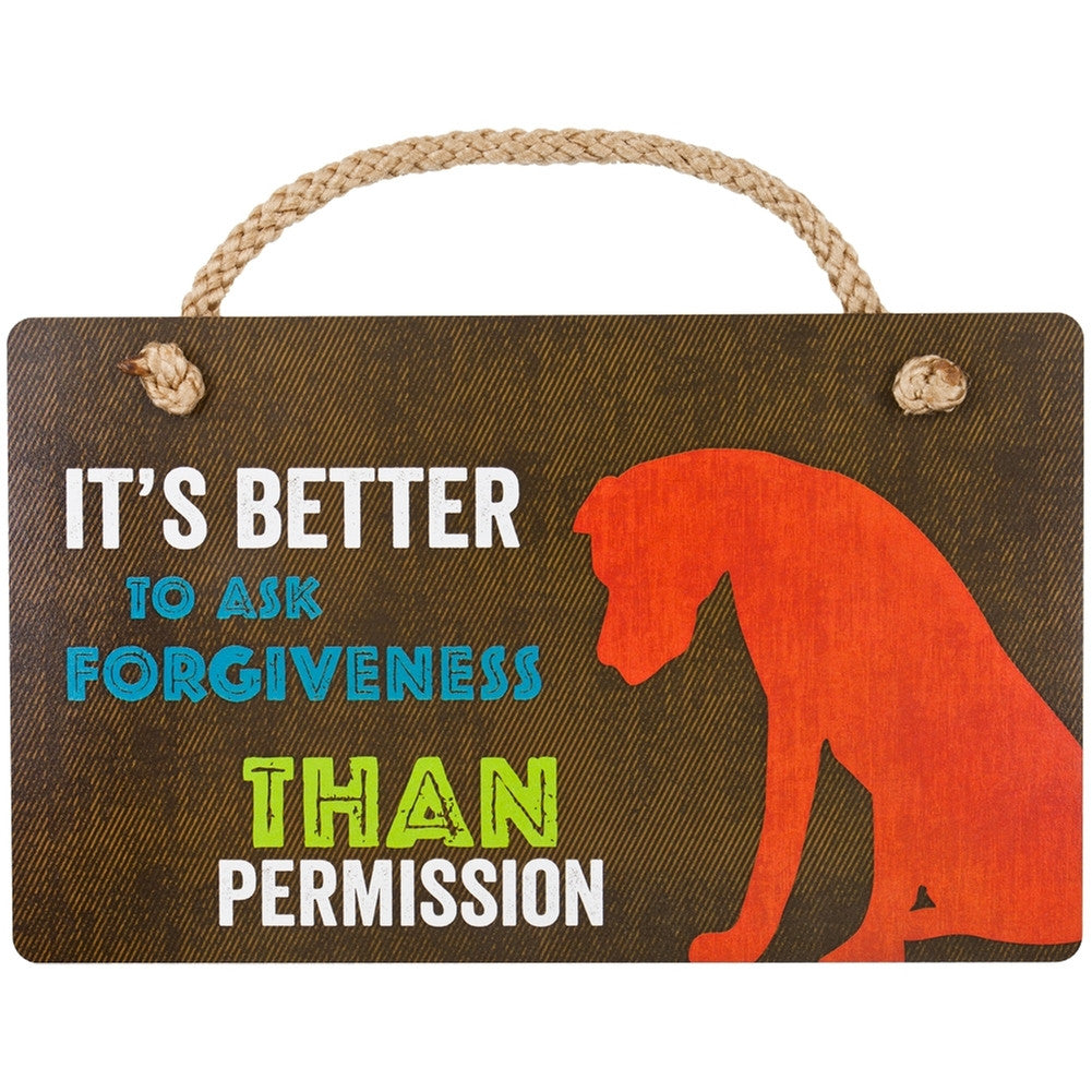 Great Dane Better To Ask For Forgiveness Wall Plaque Plaques AnimalWorld   