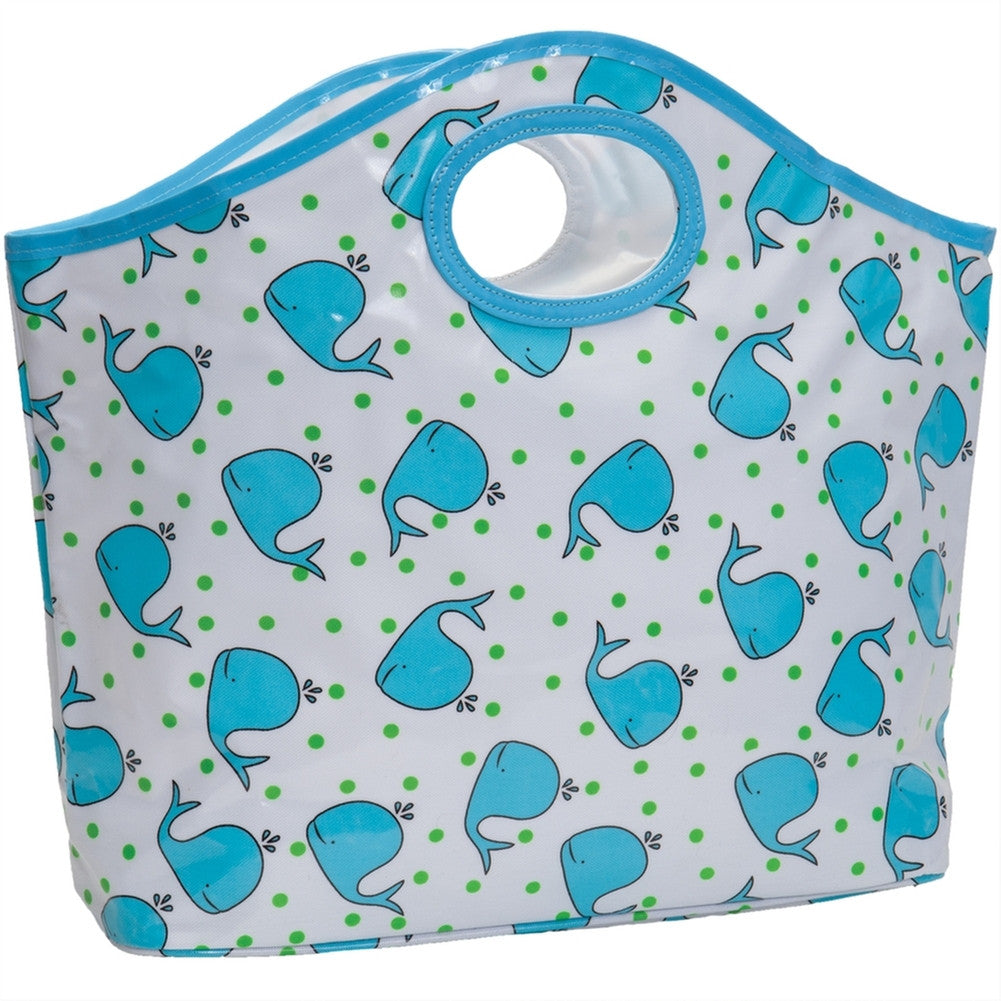 Whales All-Over Cutout Tote Bag Totes Animalworld   