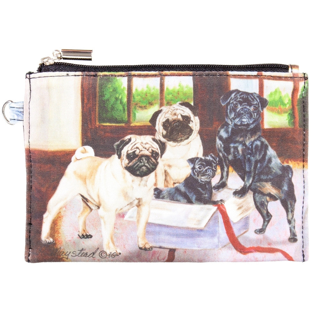 Pugs Around Box Zippered Pouch Wallets AnimalWorld   