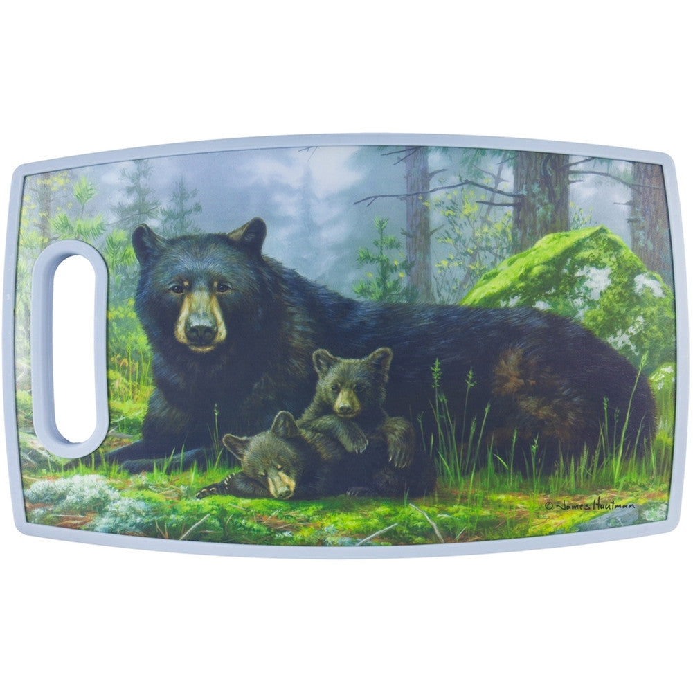 Bear Laying With Cub PPE Plastic Cutting Board Cutting Board AnimalWorld   