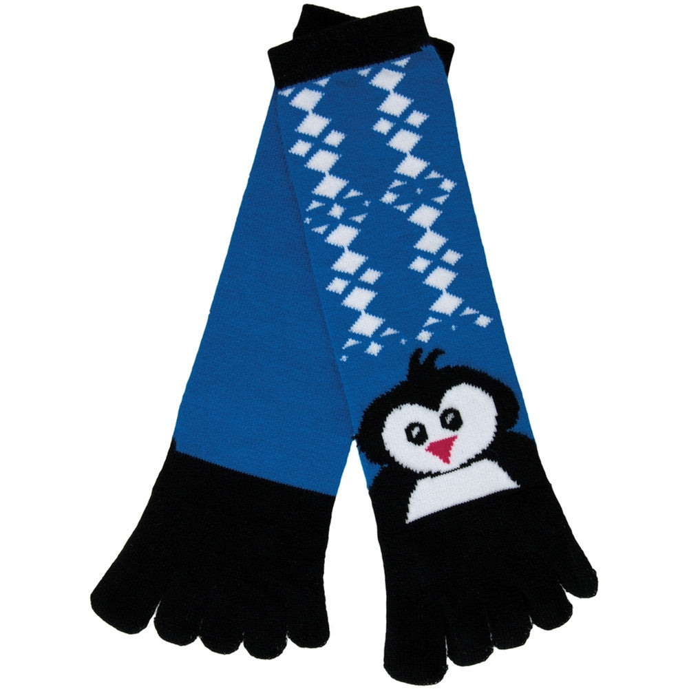 Penguin Diamond Pattern Women's Toe Socks Socks Animalworld   