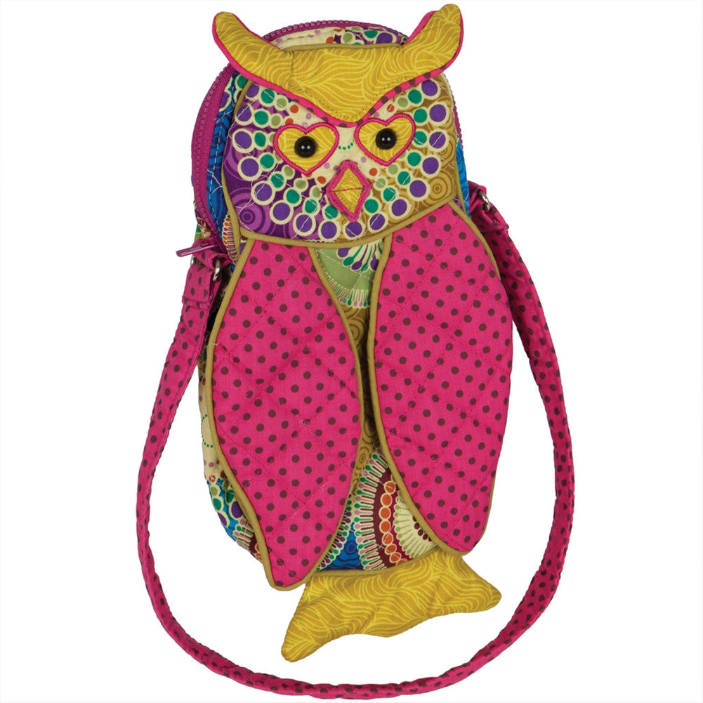 Spiral the Purple Owl Soft Plush Shoulder Bag Purses Animalworld   