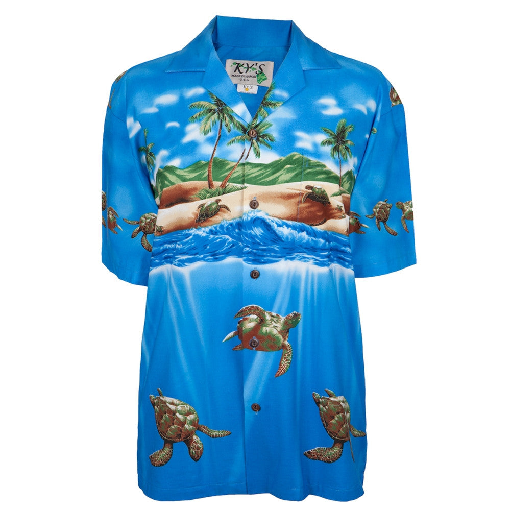 Turtles on the Beach Hawaiian Shirt Club Shirts Animalworld   