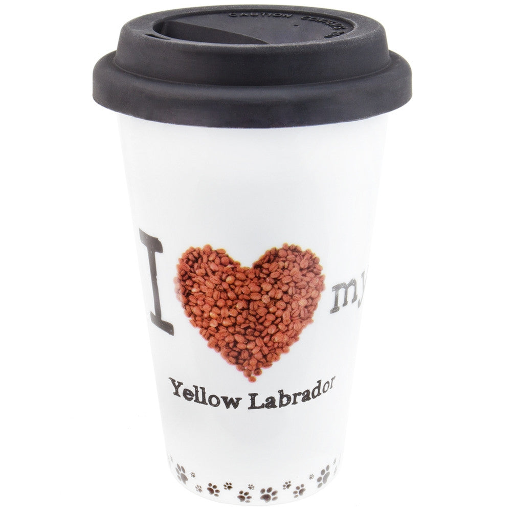 Yellow Labrador Profile Porcelain Mug Travel Mugs AnimalWorld   