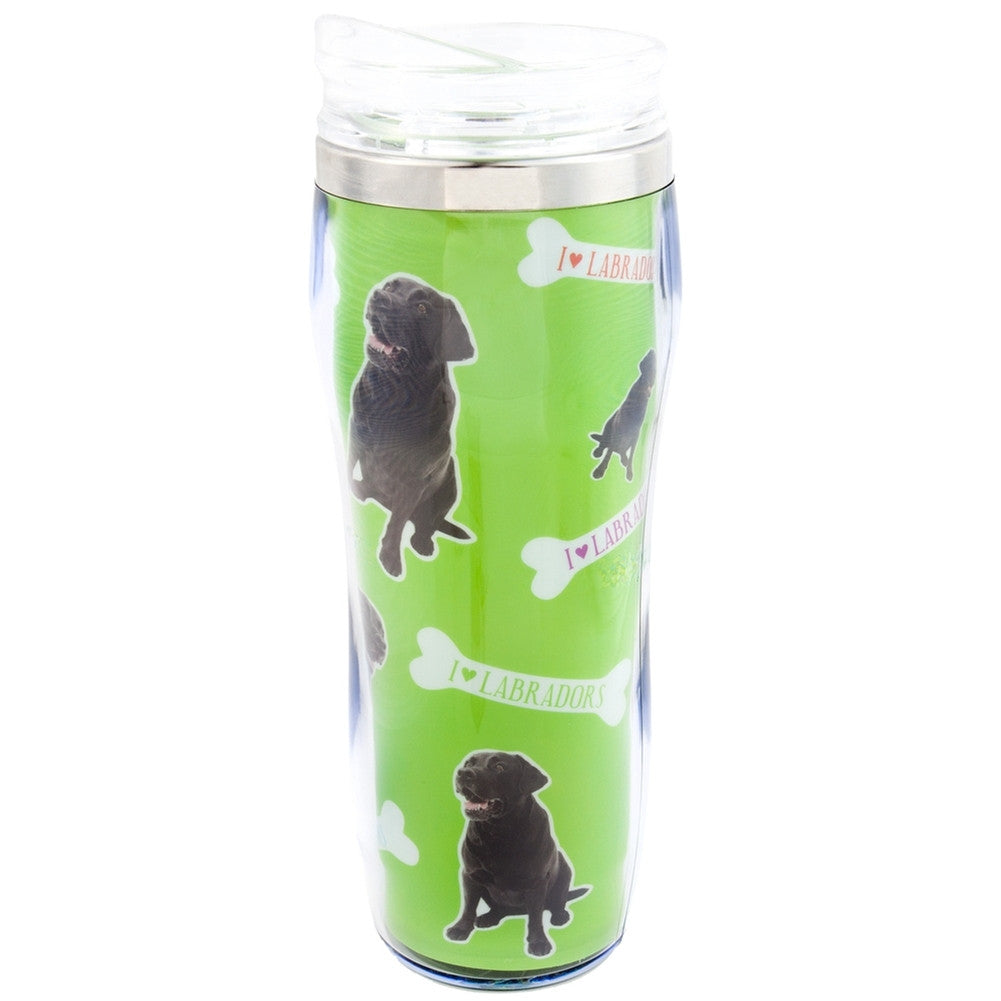 Black Labrador Profile Travel Mug Travel Mugs AnimalWorld   