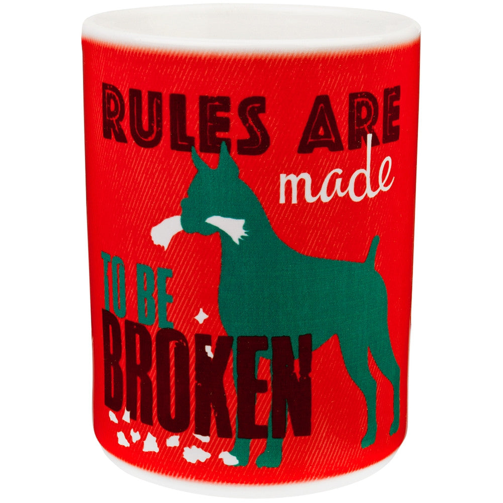 Dog Rules Are Made To Be Broken Coffee Mug Coffee Mugs Animalworld   