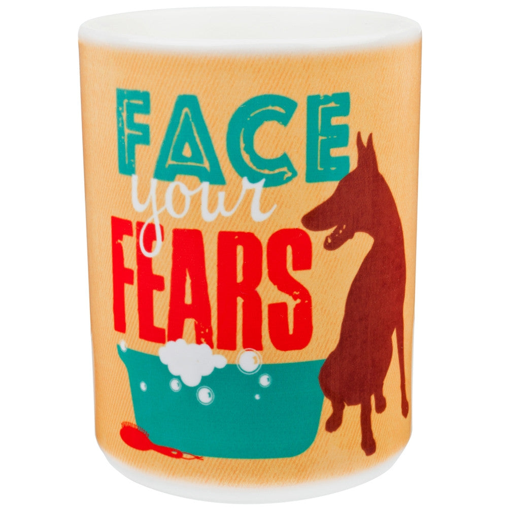 Dog Face Your Fears Coffee Mug Coffee Mugs Animalworld   