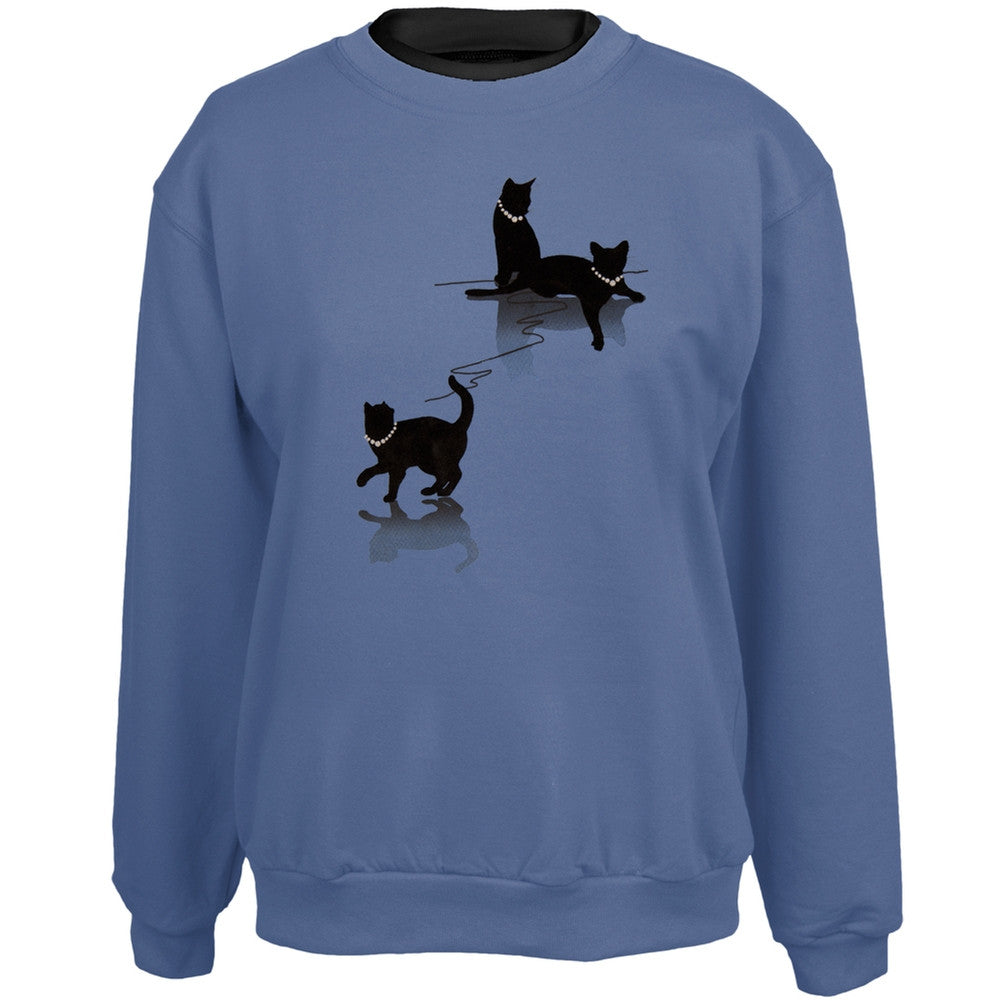 Cat Shadows Women's Crew Neck Sweatshirt Sweatshirts Animalworld   