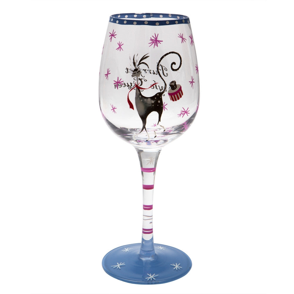 Cats Purrfect Style Queen Wine Glass Wine Glasses Animalworld   