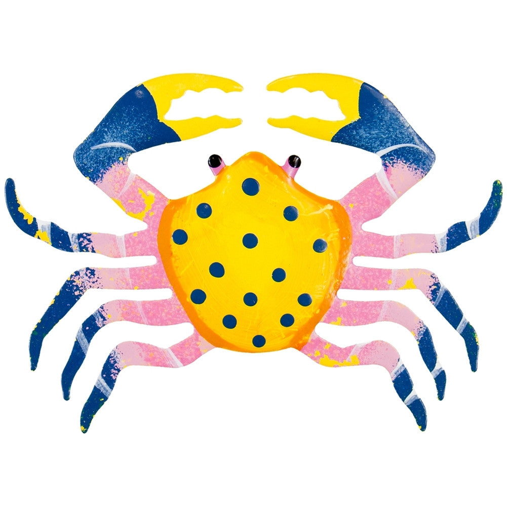 Yellow Crab Body Bobble Metal Magnet Refrigerator Magnets AnimalWorld   