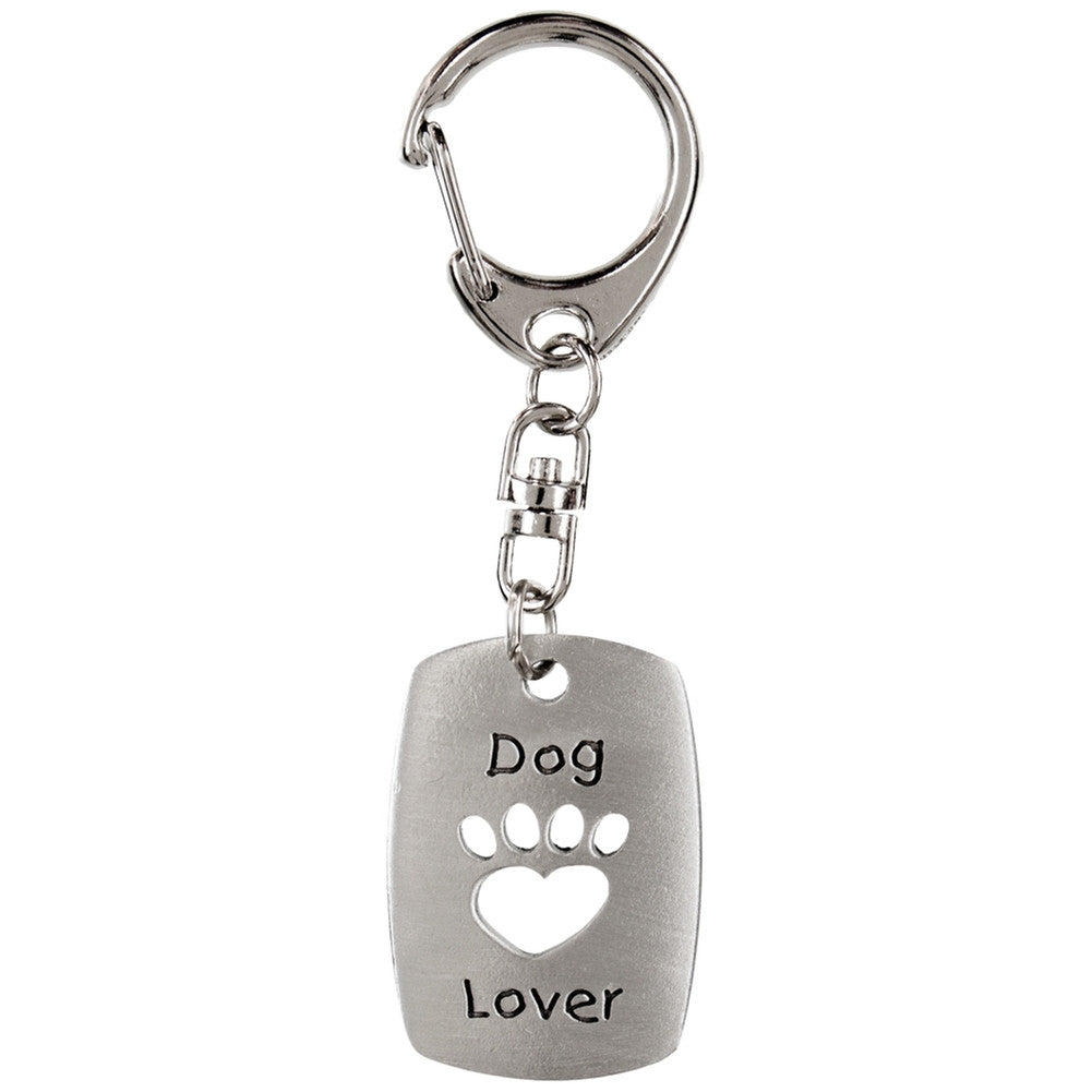 Dog Lover Pewter Key Tag Keychains Animalworld   